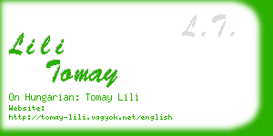 lili tomay business card